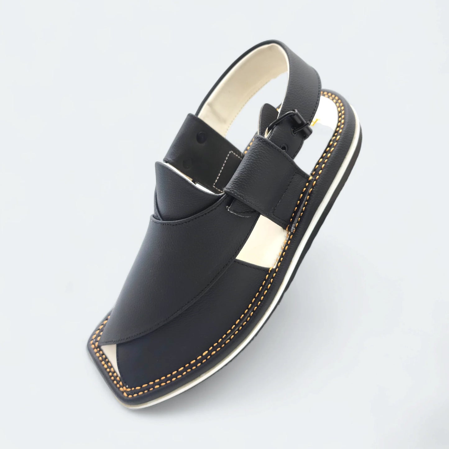 Contrast Sole Medicated Chappal Black by Addura Star