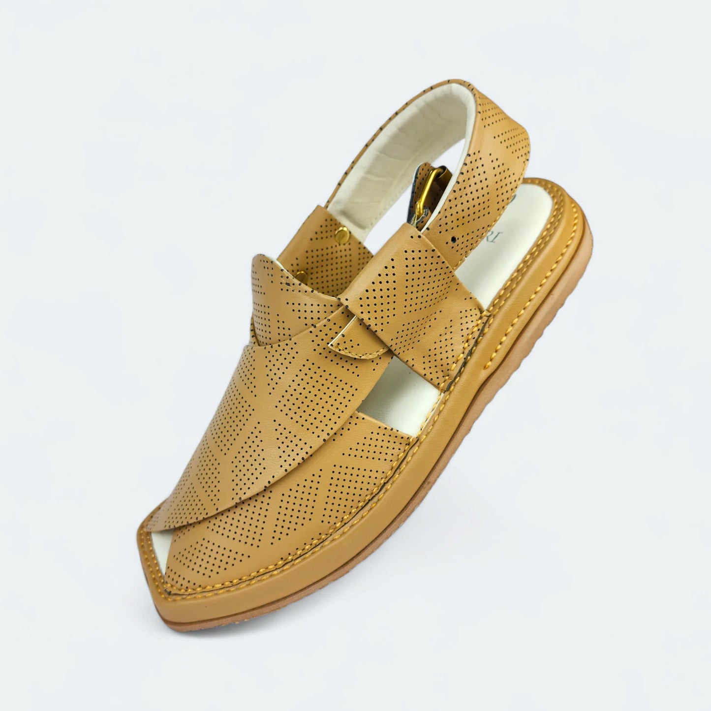 Kaptan Medicated Chappal Dotted Camel by Addura Star