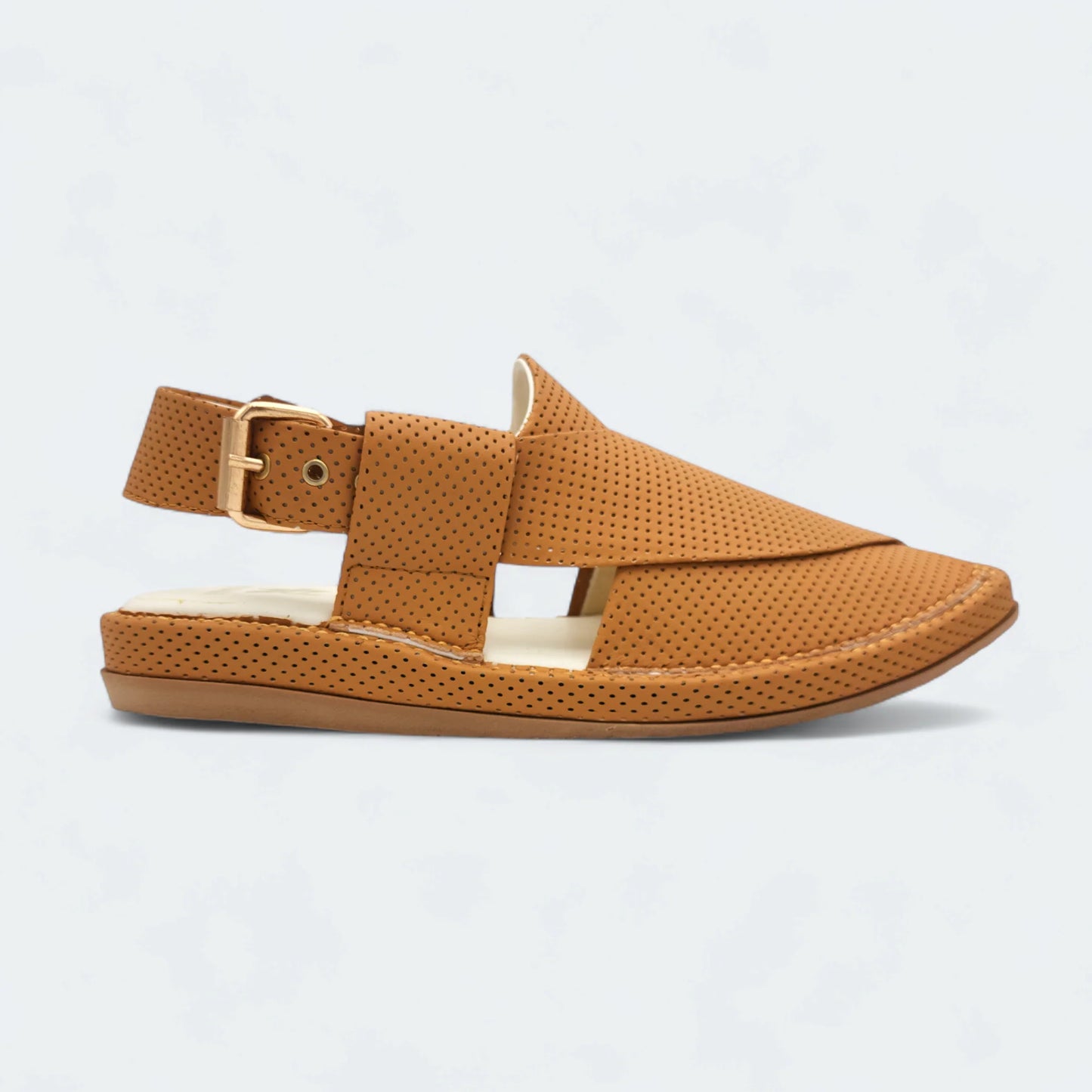 Kaptan Medicated Chappal Dotted Yellow by Addura Star