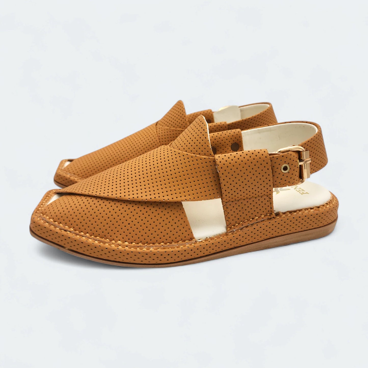 Kaptan Medicated Chappal Dotted Yellow by Addura Star