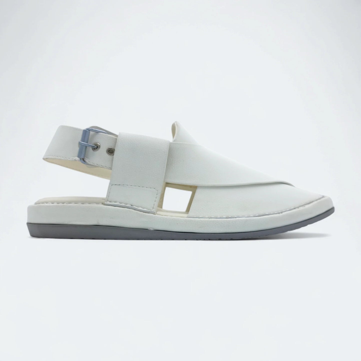Kaptan Medicated Chappal Full White by Addura Star