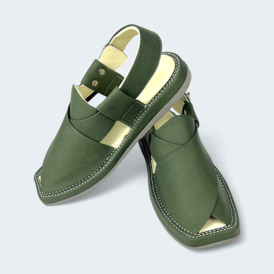 Kaptan Medicated Chappal Green by Addura Star
