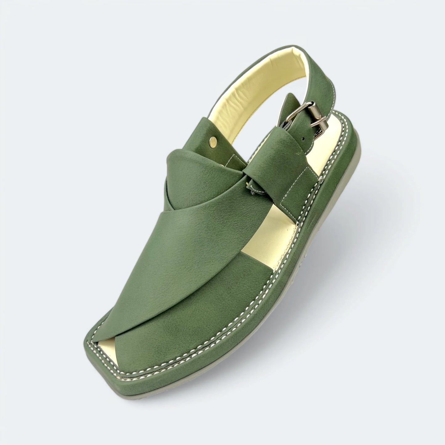 Kaptan Medicated Chappal Green by Addura Star