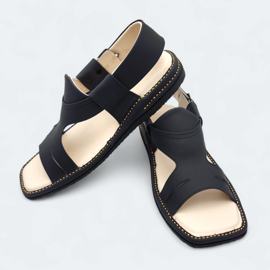 Panjedar Medicated Chappal Light Weight Black by Addura Star