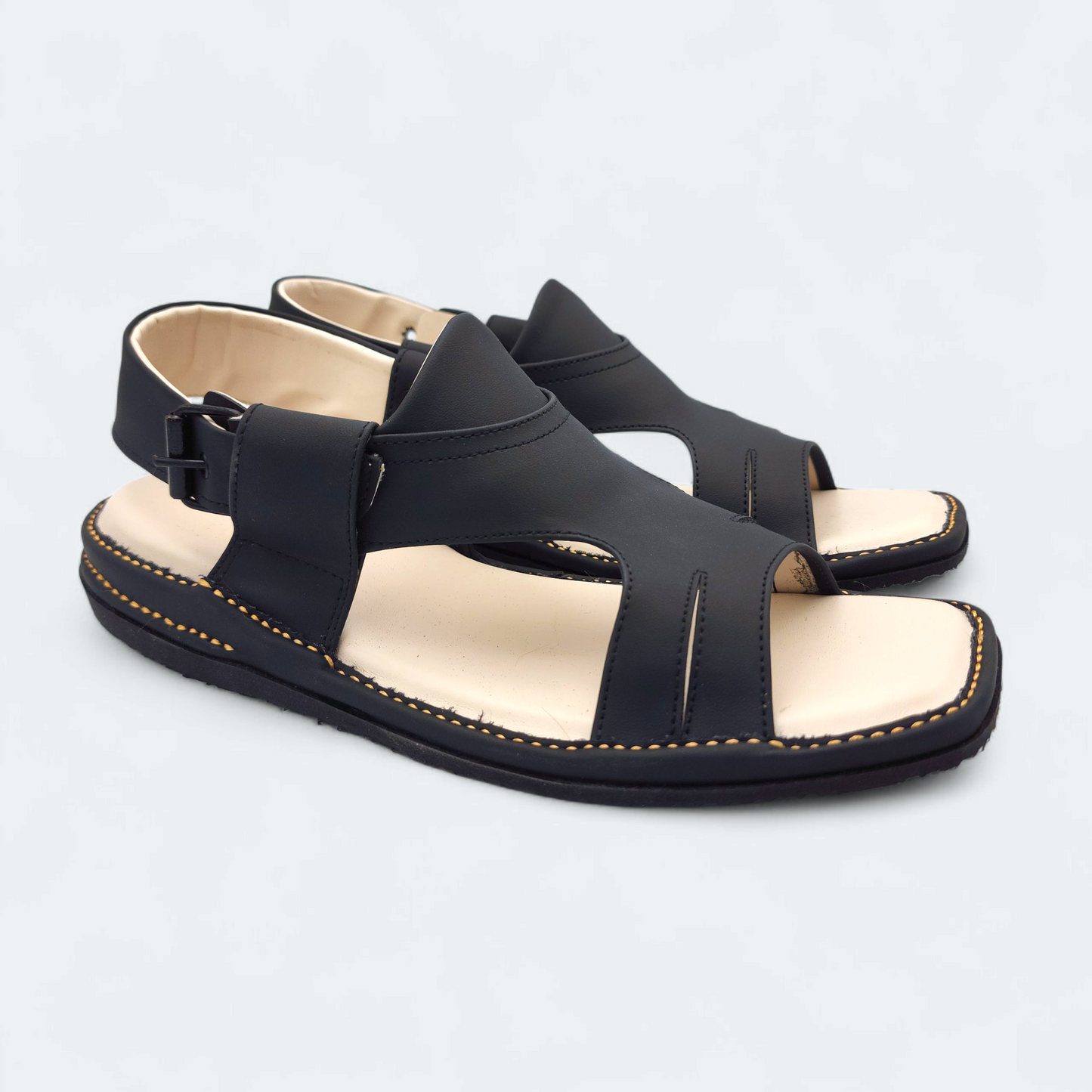 Panjedar Medicated Chappal Light Weight Black by Addura Star