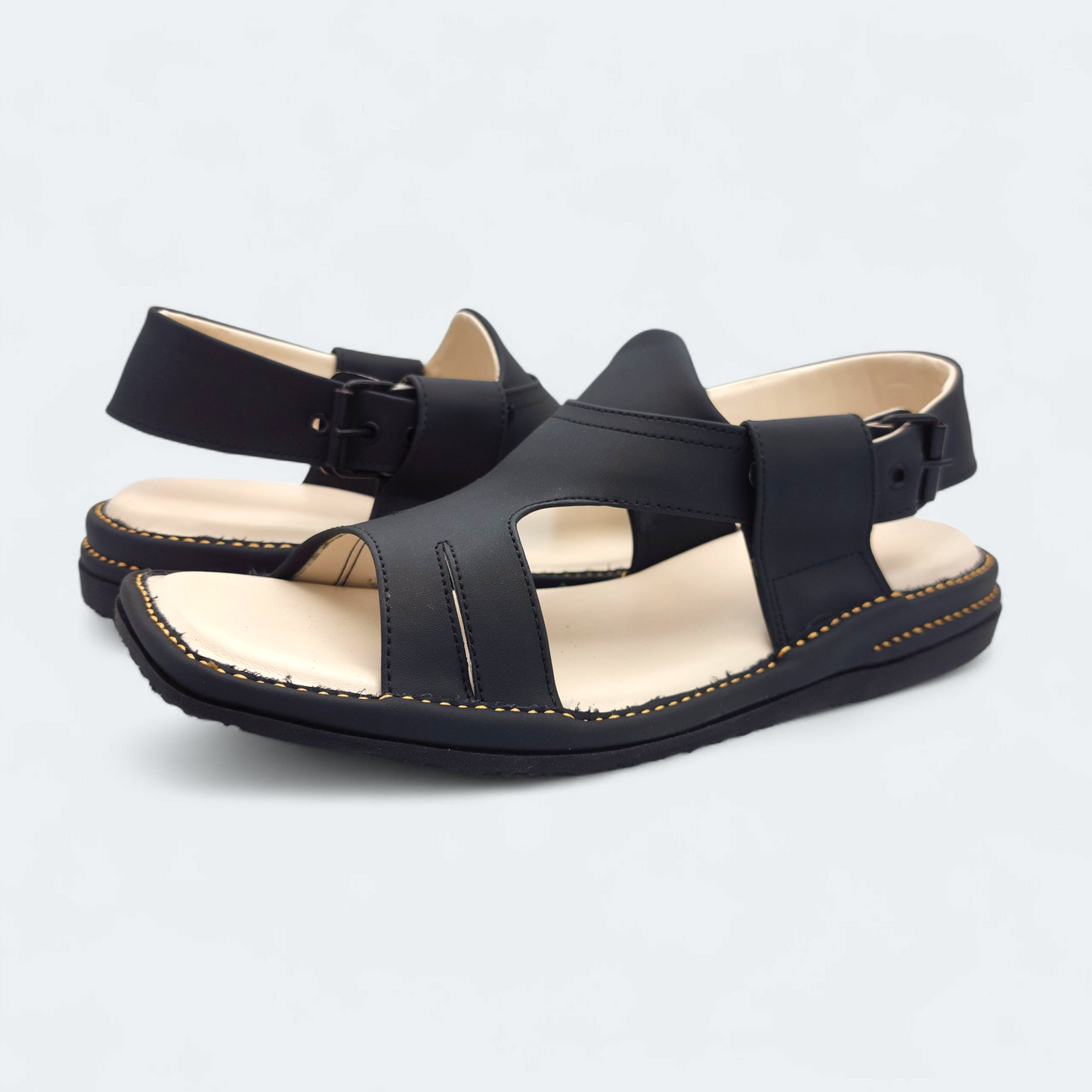 Panjedar Medicated Chappal Light Weight Black by Addura Star