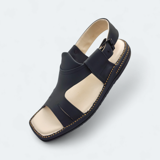 Panjedar Medicated Chappal Light Weight Black by Addura Star