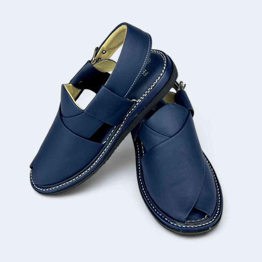 Peshawari Medicated Chappal Navy Blue by Addura Star