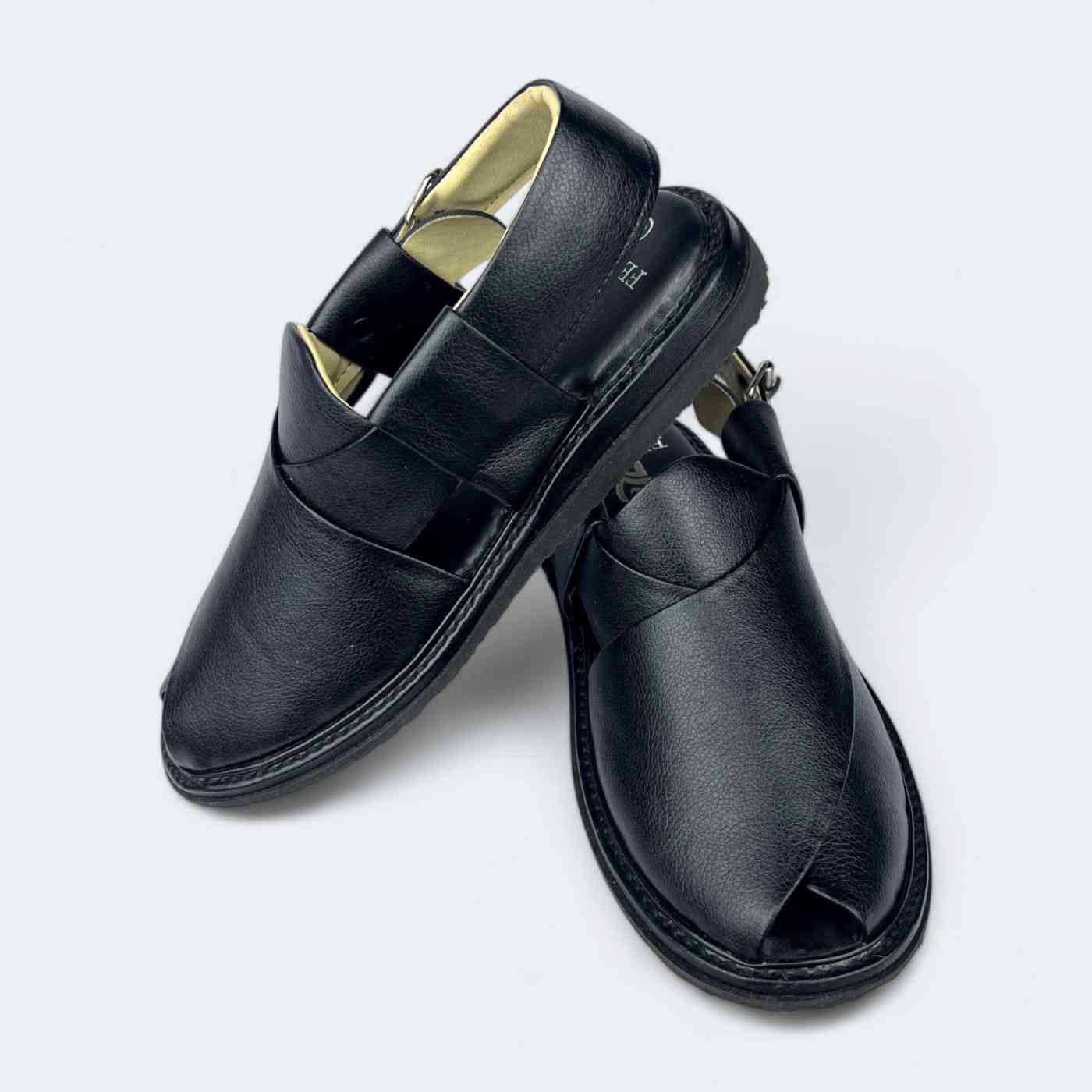 Premium Peshawari Medicated Chappal Black by Addura Star