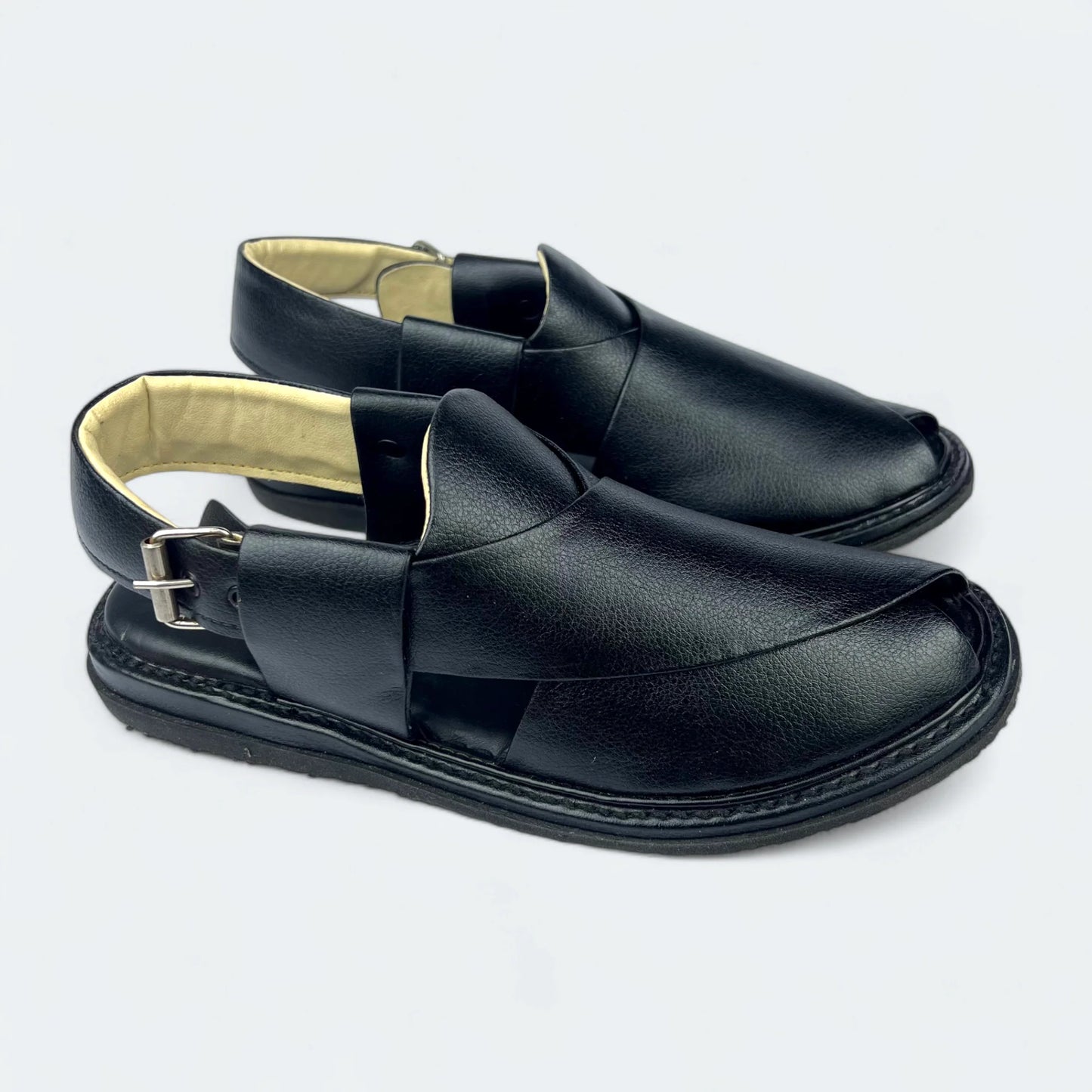 Premium Peshawari Medicated Chappal Black by Addura Star