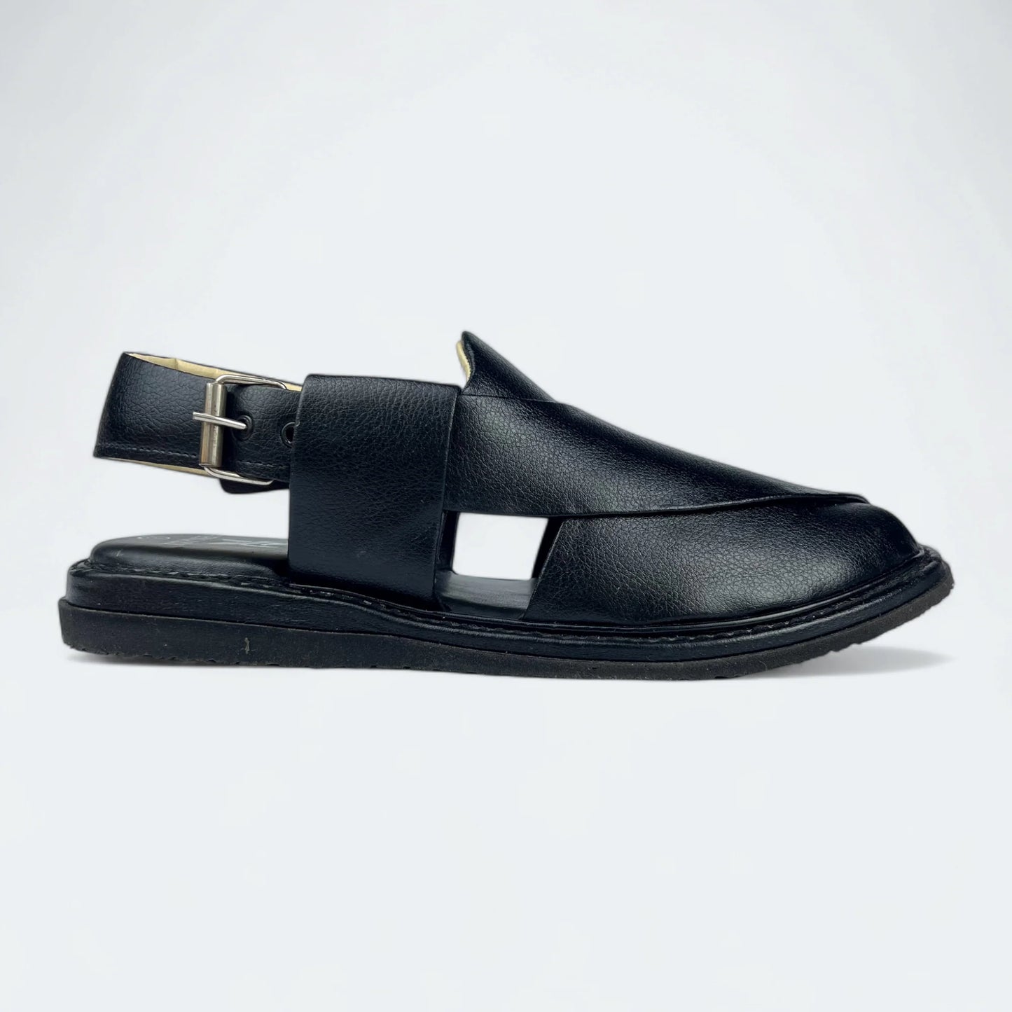 Premium Peshawari Medicated Chappal Black by Addura Star
