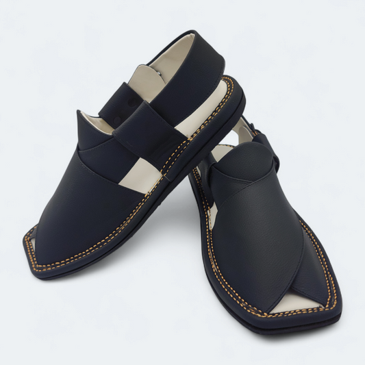 Single Sole Kaptan Medicated Chappal Black by Addura Star