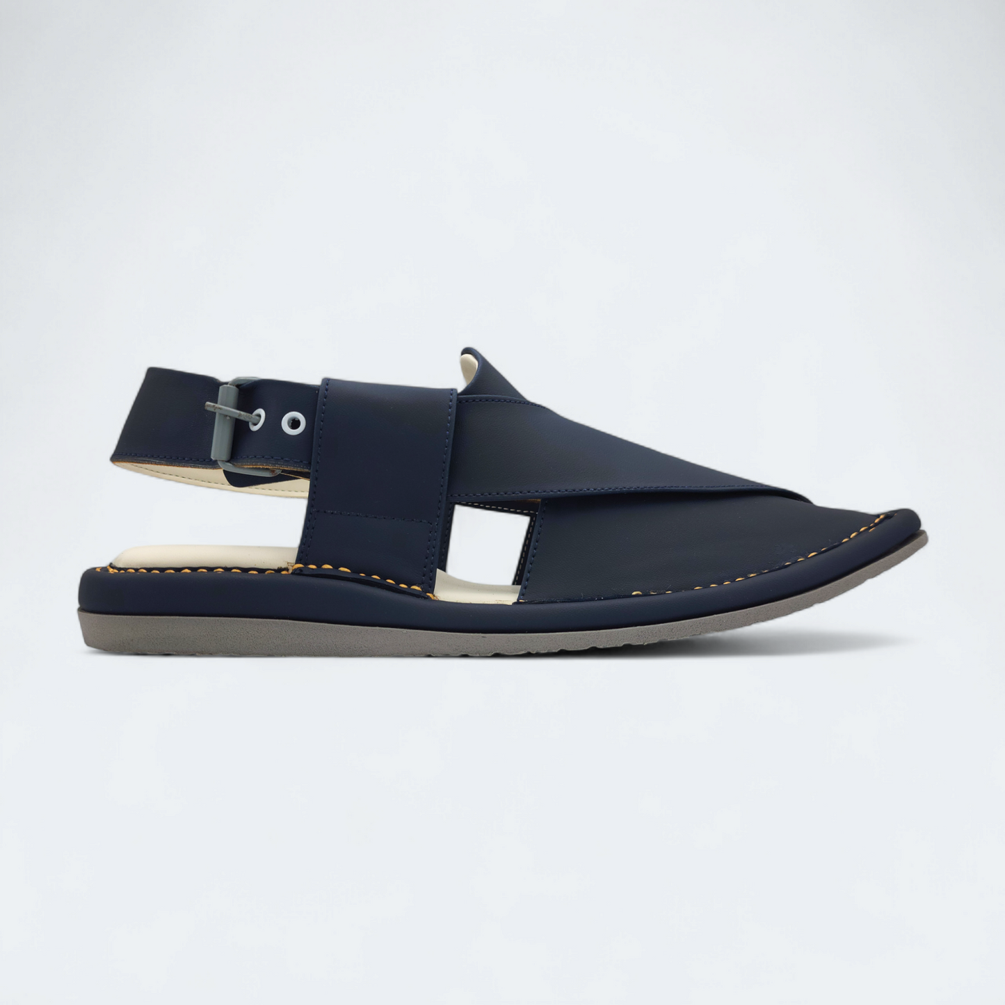 Single Sole Kaptan Medicated Chappal Dark Blue by Addura Star
