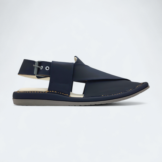 Single Sole Kaptan Medicated Chappal Dark Blue by Addura Star