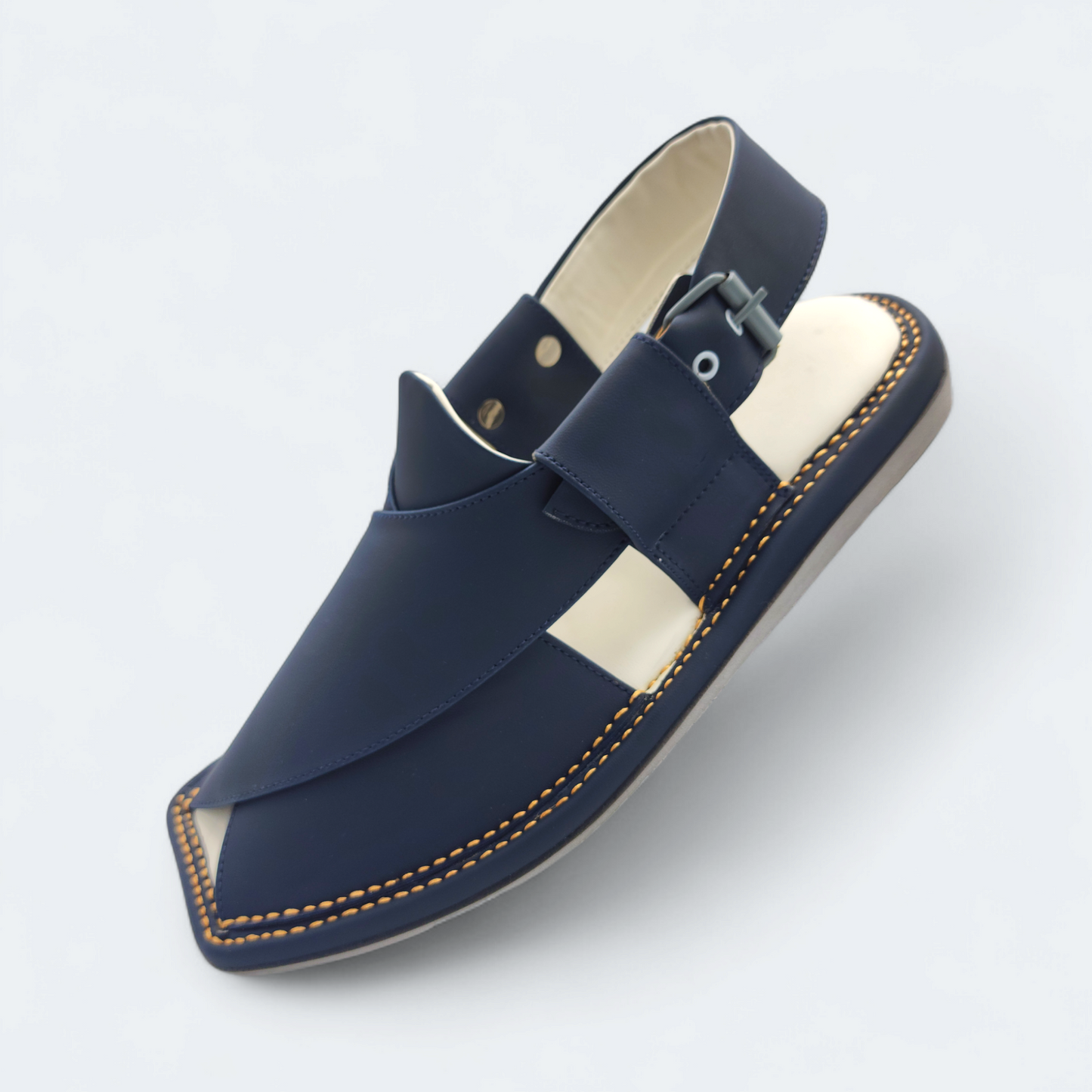 Single Sole Kaptan Medicated Chappal Dark Blue by Addura Star