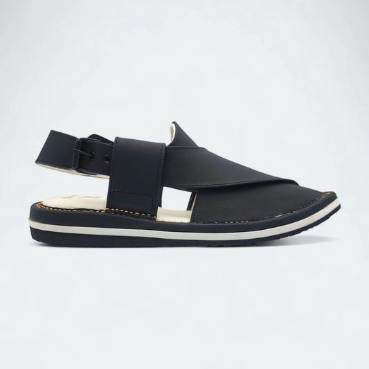 Contrast Sole Medicated Chappal Black by Addura Star