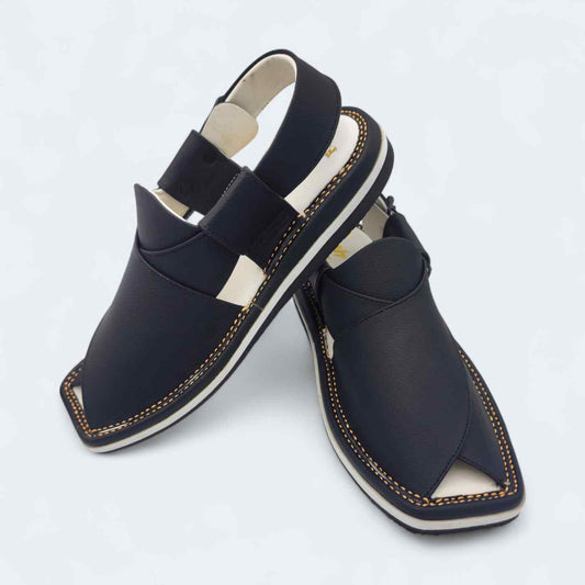 Contrast Sole Medicated Chappal Black by Addura Star