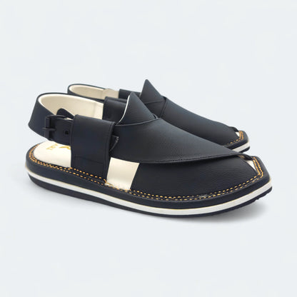 Contrast Sole Medicated Chappal Black by Addura Star