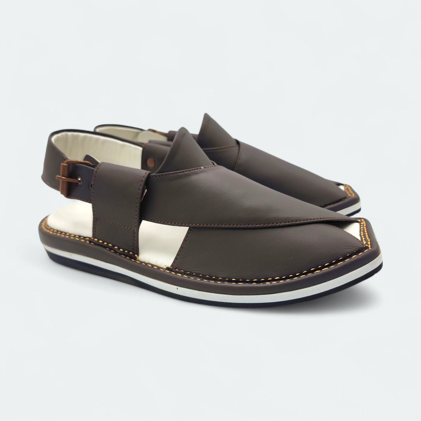Contrast Sole Medicated Chappal Chocolate by Addura Star