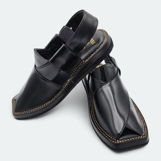 Kaptan Lightweight Medicated Chappal Black by Addura Star