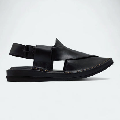 Kaptan Lightweight Medicated Chappal Black by Addura Star