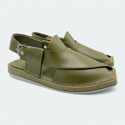 Kaptan Lightweight Medicated Chappal Mehndi by Addura Star