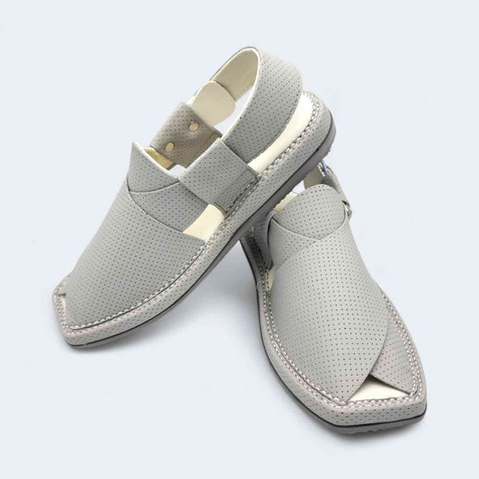 Kaptan Medicated Chappal Dotted White by Addura Star