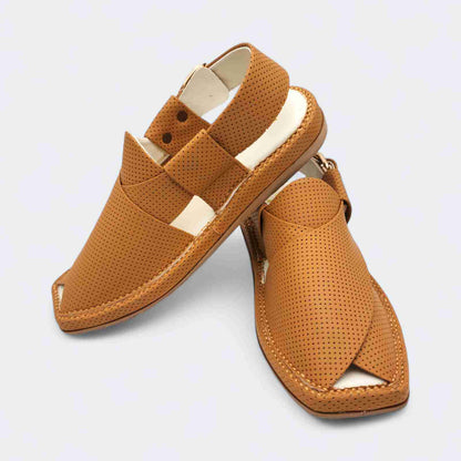Kaptan Medicated Chappal Dotted Yellow by Addura Star