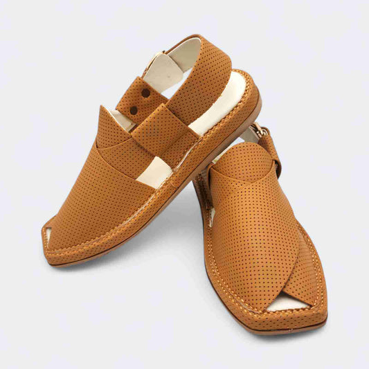 Kaptan Medicated Chappal Dotted Yellow by Addura Star