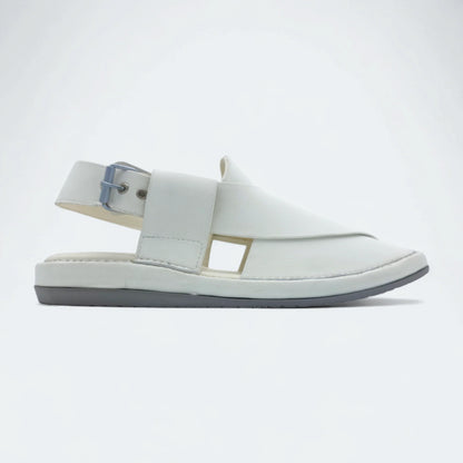 Kaptan Medicated Chappal Full White by Addura Star