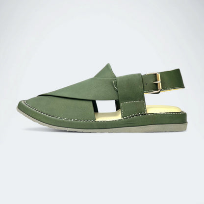 Kaptan Medicated Chappal Green by Addura Star