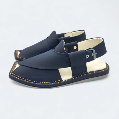 Single Sole Kaptan Medicated Chappal Dark Blue by Addura Star